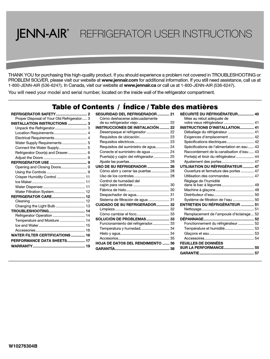 JENN-AIR JFC2290VEM USER INSTRUCTIONS Pdf Download | ManualsLib