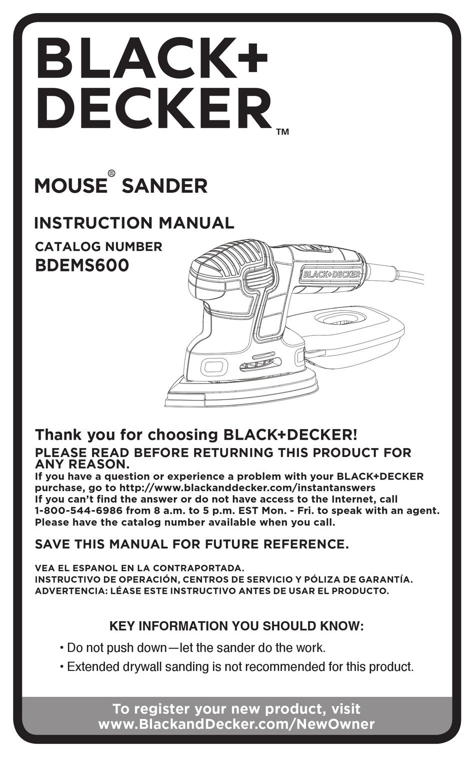 Black Decker Sandstorm Manual