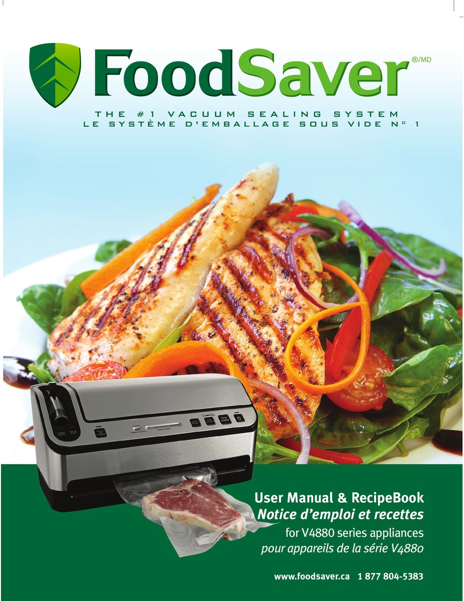 FOODSAVER V4880 SERIES USER MANUAL & RECIPE BOOK Pdf Download | ManualsLib