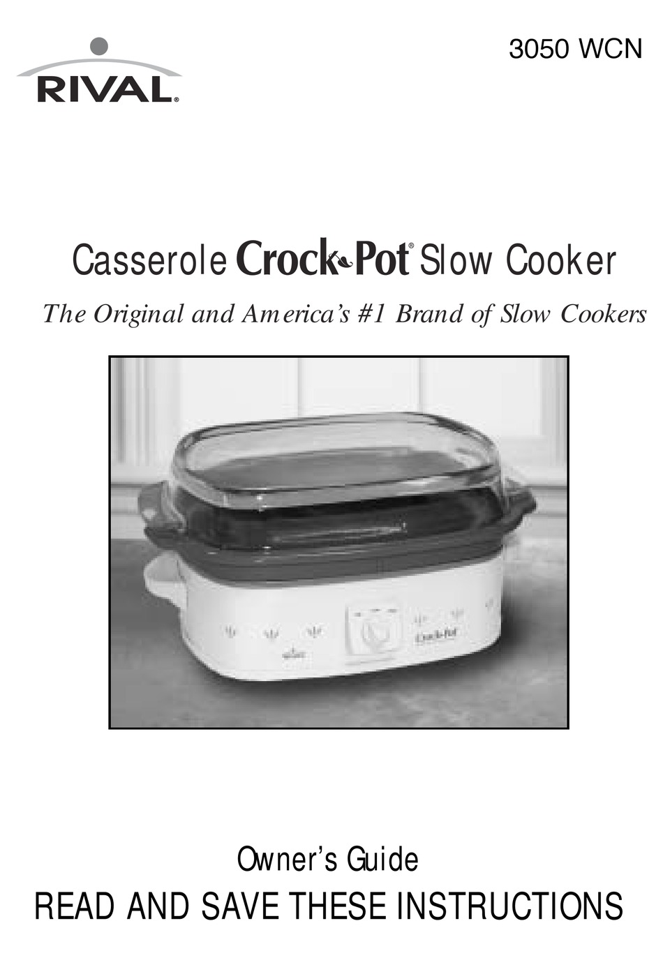 Vintage Rival Crock Pot Slow Cooker Oval Removable Stoneware Model 3745  Nicks. 