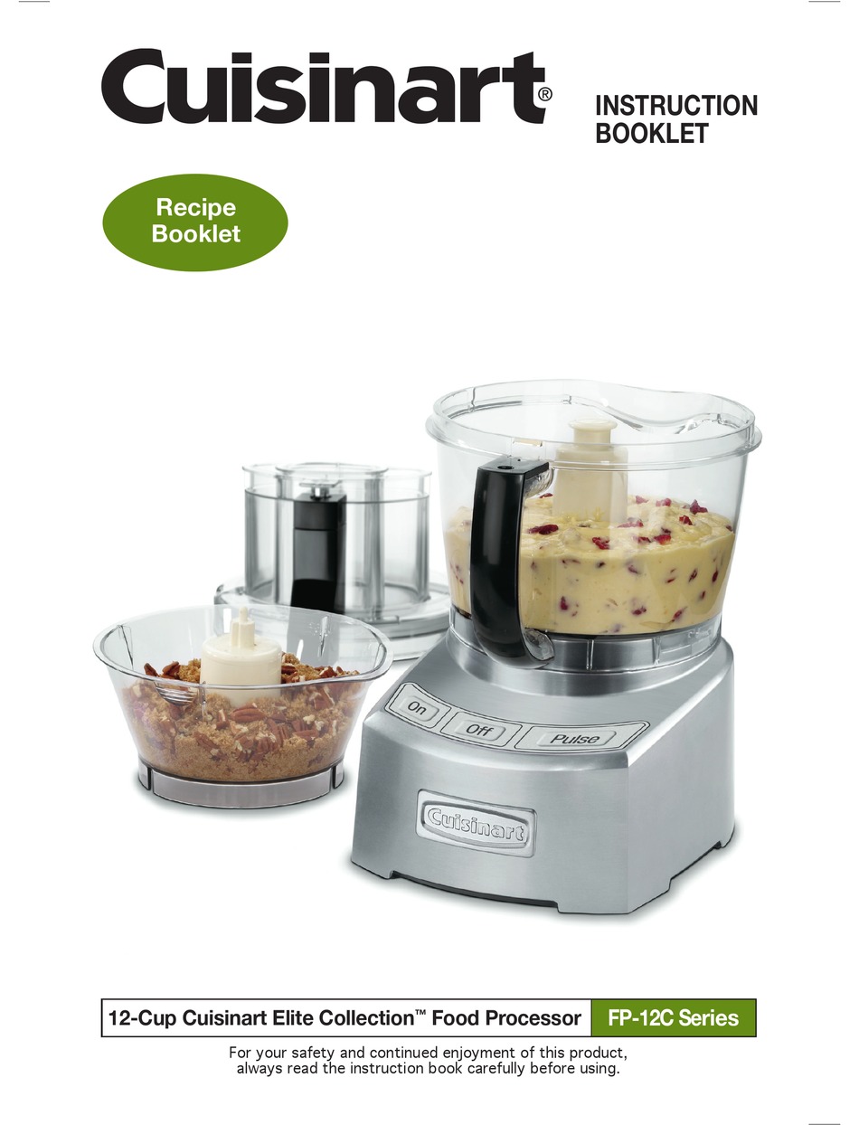 CUISINART FP12C SERIES INSTRUCTION BOOKLET Pdf Download ManualsLib