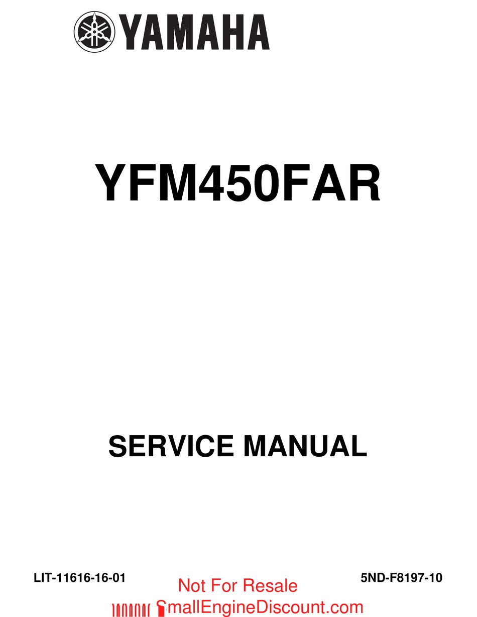 Yamaha Yfm450far Service Manual Pdf