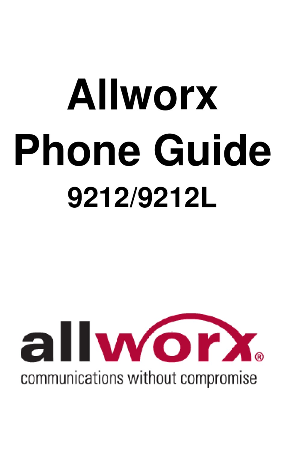 ALLWORX 9212 PHONE MANUAL Pdf Download | ManualsLib