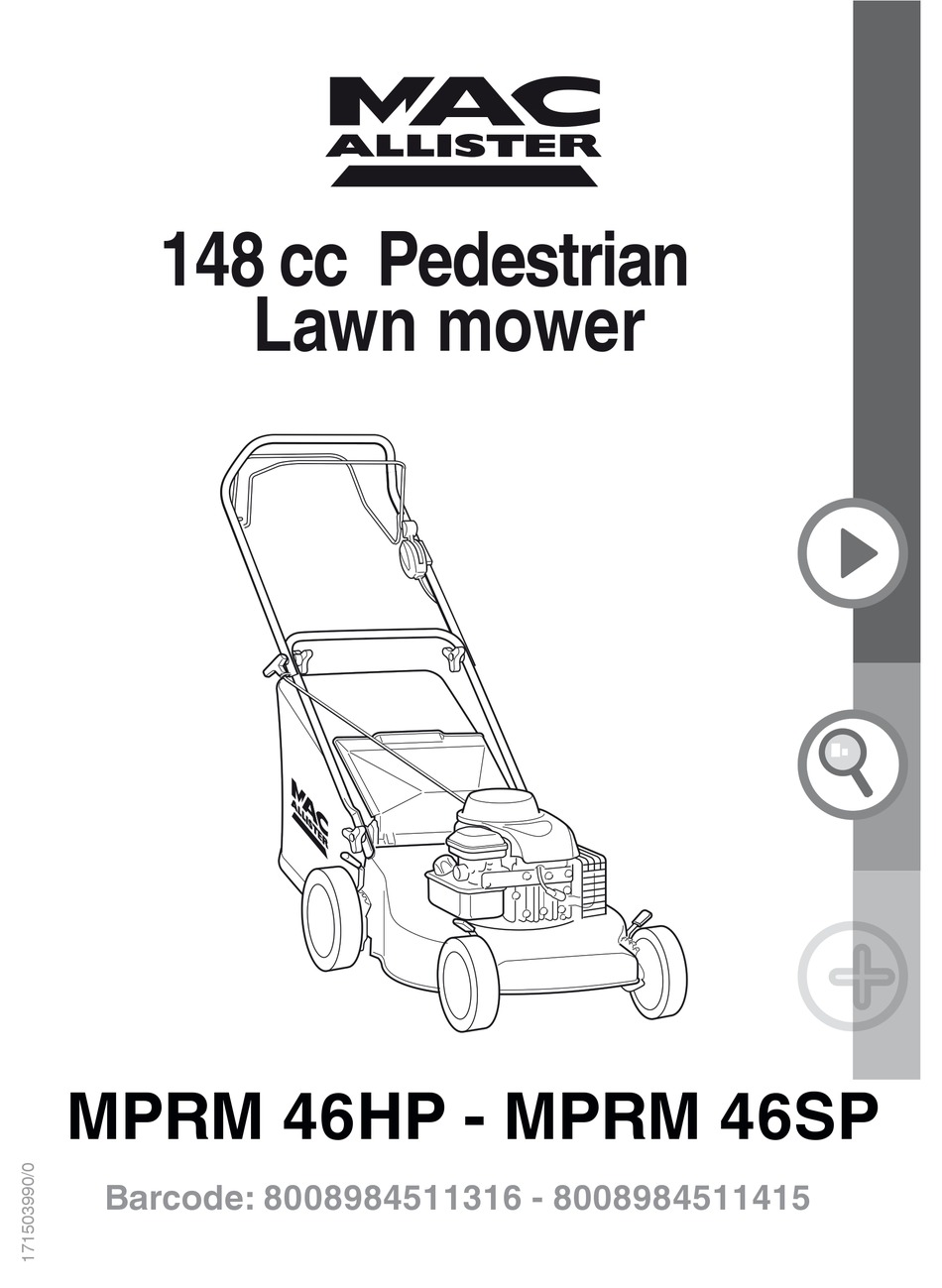 Mac allister online lawn mower manual