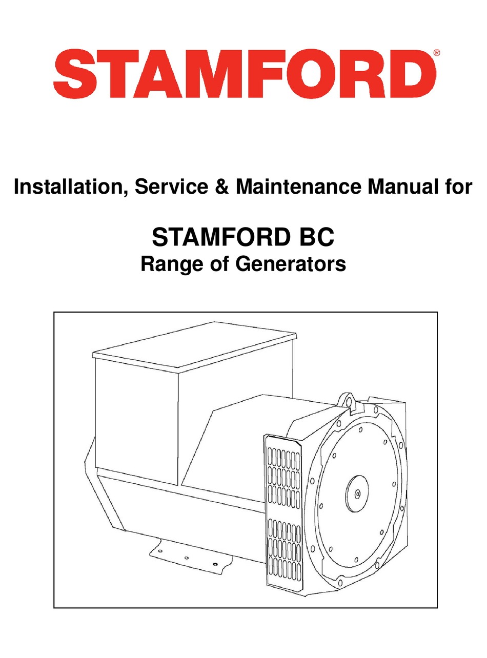 Stamford Bc Installation Service Maintenance Manual Pdf Download Manualslib