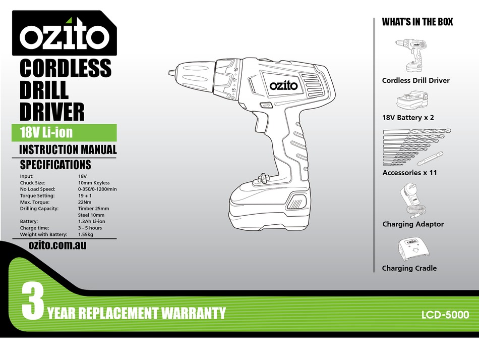 Ozito DDC280 Instruction Manual Manualzz, 58 OFF