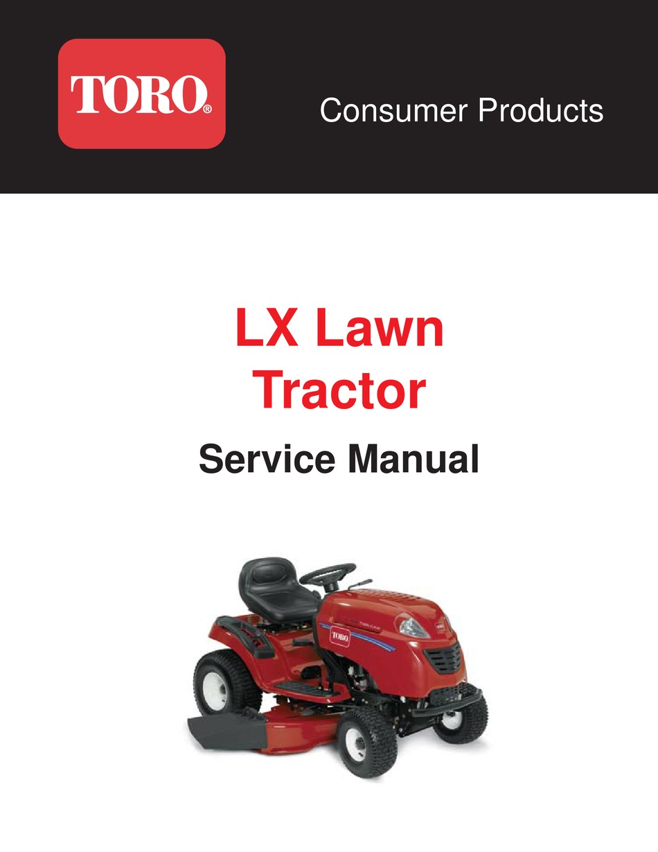 TORO LX LAWN TRACTOR SERVICE MANUAL Pdf Download | ManualsLib