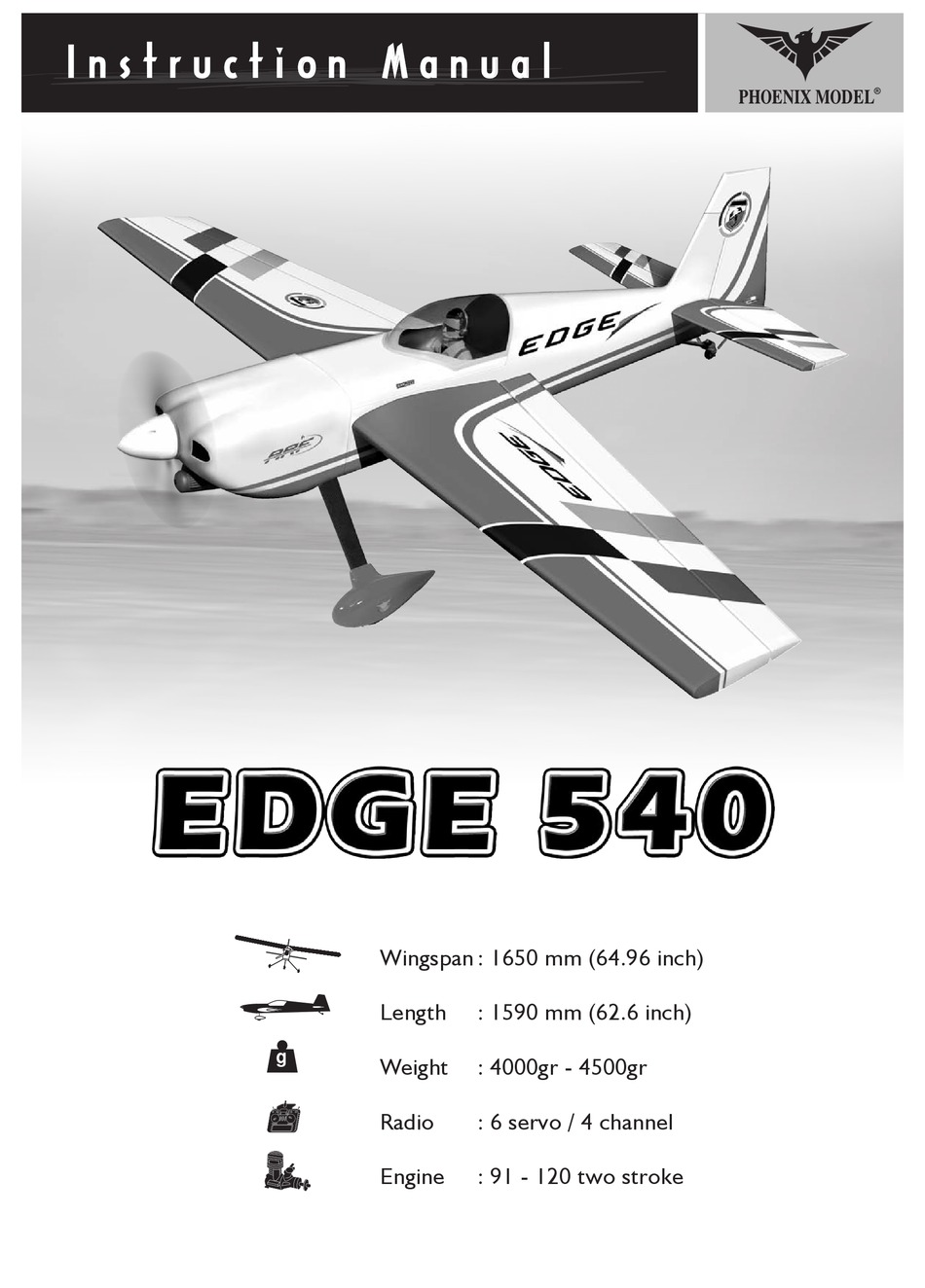 PHOENIX MODEL EDGE 540 INSTRUCTION MANUAL Pdf Download ManualsLib