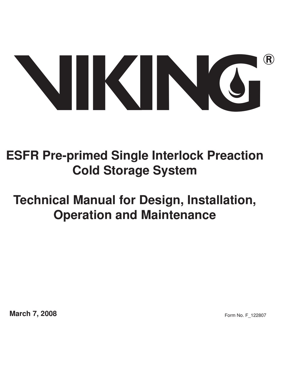 VIKING ESFR TECHNICAL DATA MANUAL Pdf Download | ManualsLib