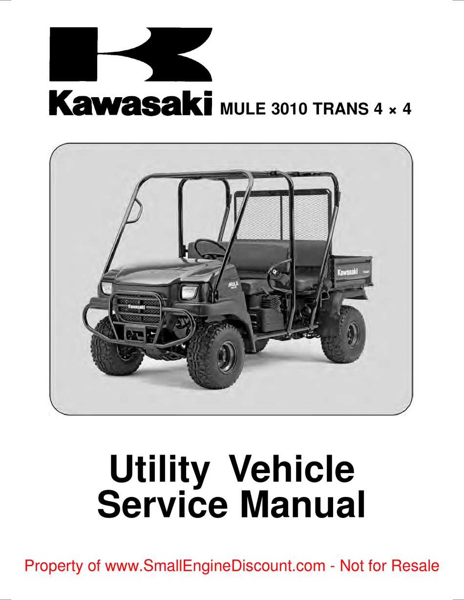 Kawasaki Mule 3010 Trans 4 4 Service Manual Pdf Download Manualslib