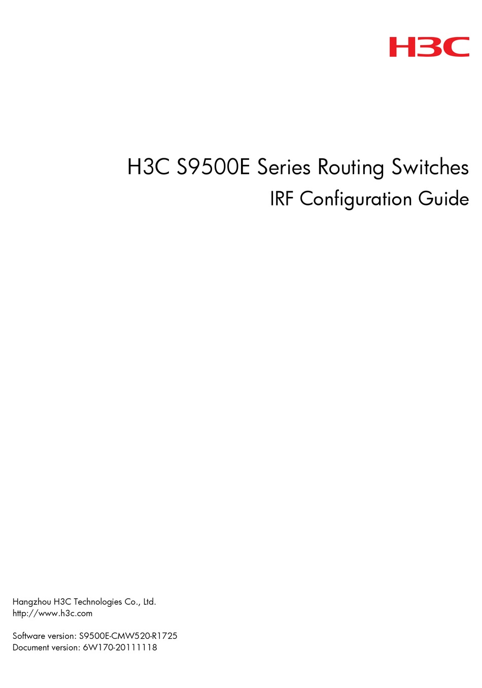 H3C S9500E SERIES CONFIGURATION MANUAL Pdf Download | ManualsLib