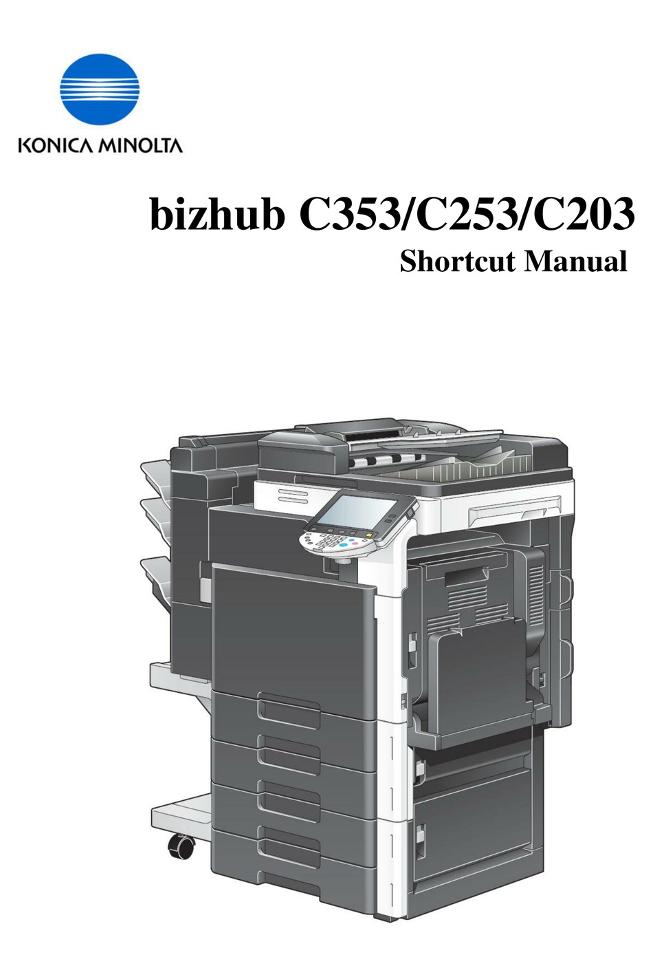 KONICA MINOLTA BIZHUB C353 SHORTCUT MANUAL Pdf Download | ManualsLib