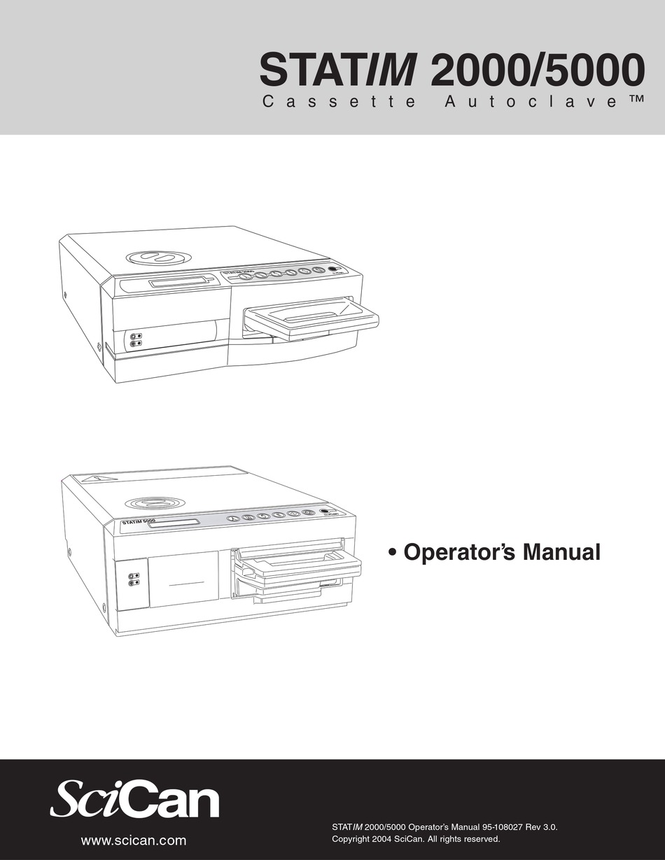 SCICAN STATIM 2000 OPERATOR