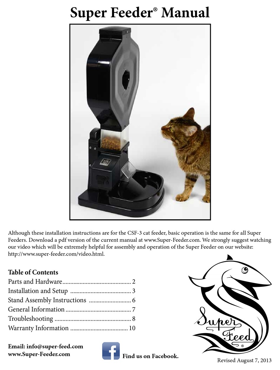 SUPER FEEDER CSF 3 MANUAL Pdf Download ManualsLib
