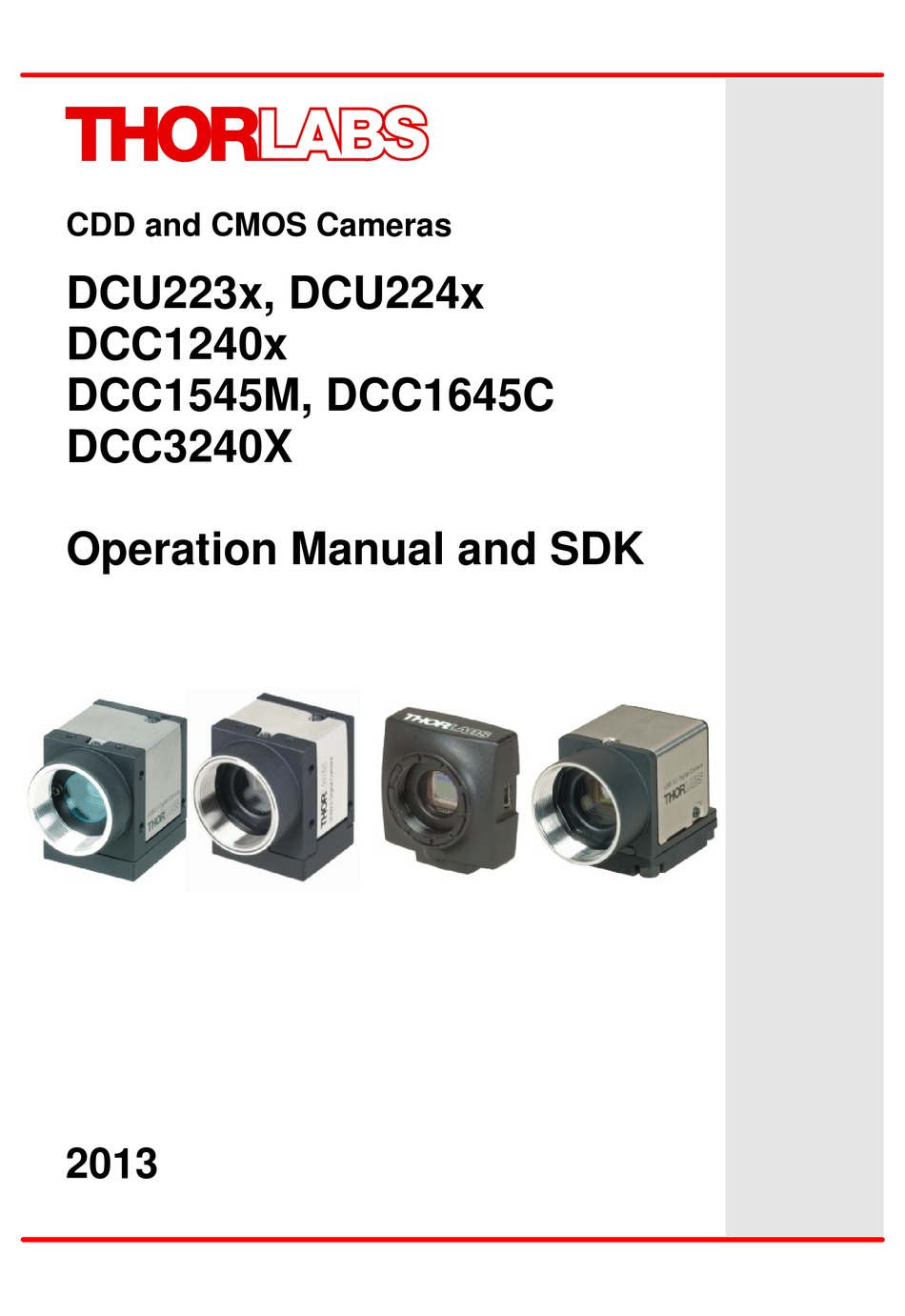 THORLABS DCU223X OPERATION MANUAL AND SDK Pdf Download ManualsLib