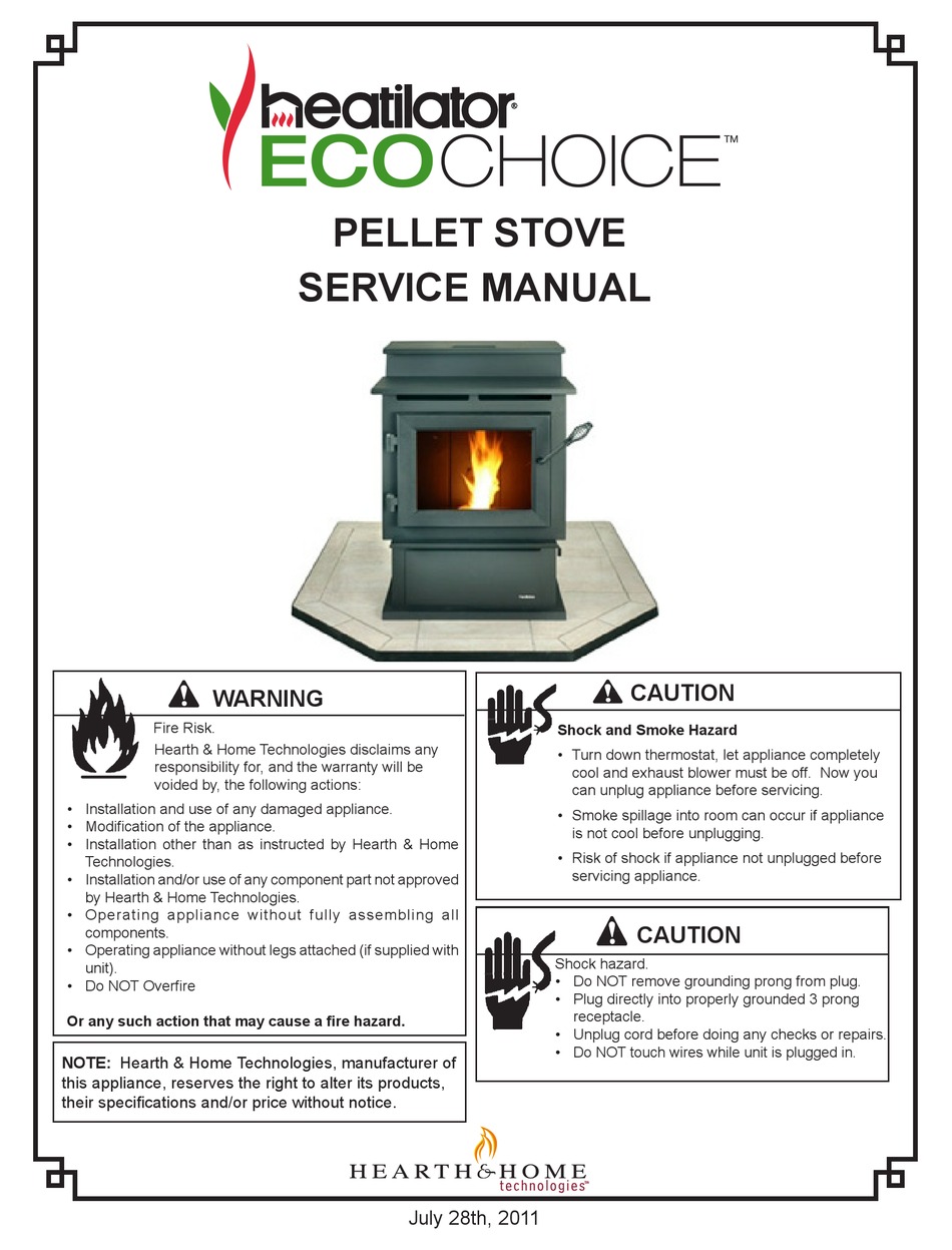 HEARTH AND HOME TECHNOLOGIES PS35 SERVICE MANUAL Pdf Download | ManualsLib