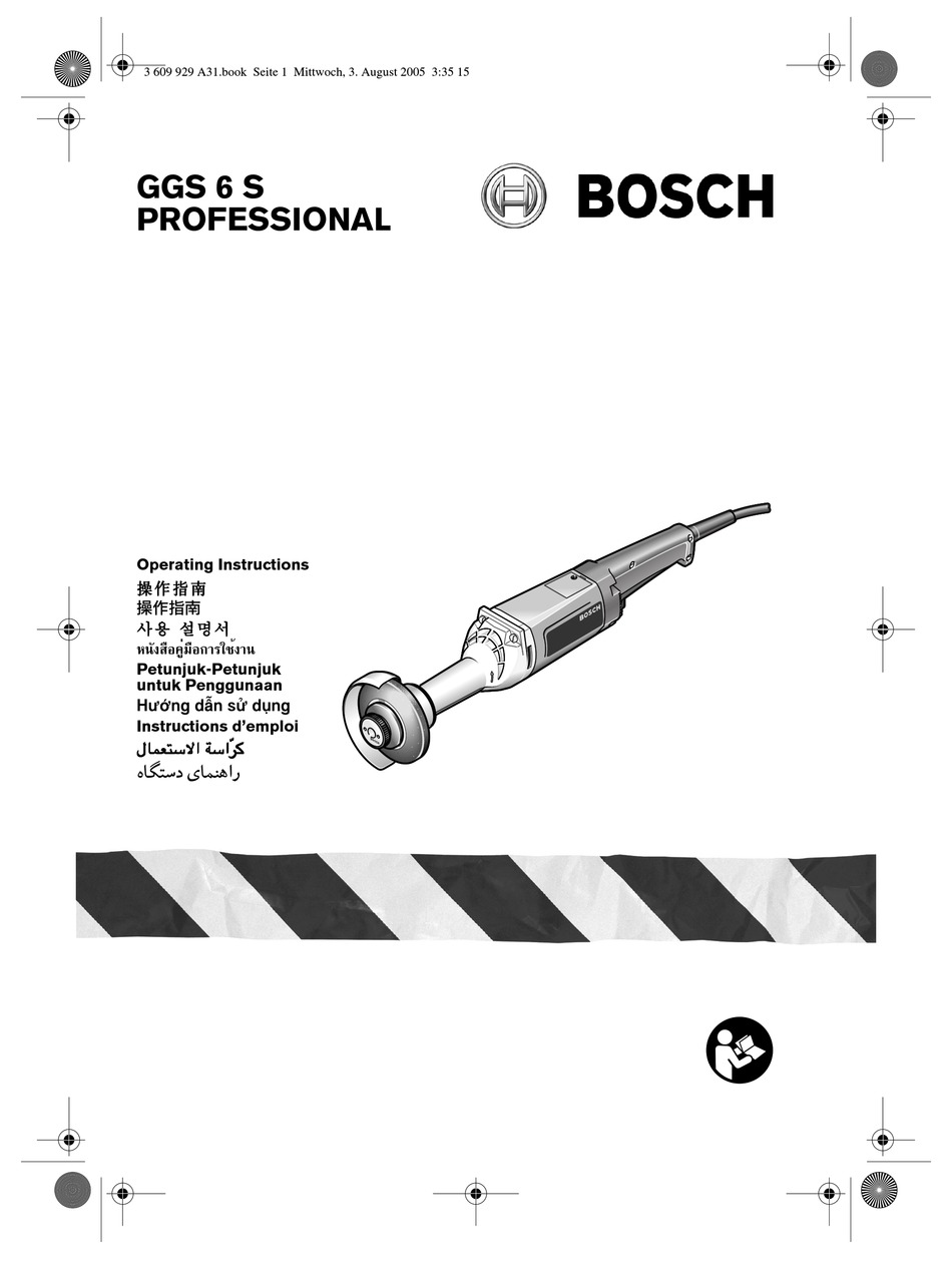 Bosch Ggs 6 S Professional Operating Instructions Manual Pdf Download Manualslib