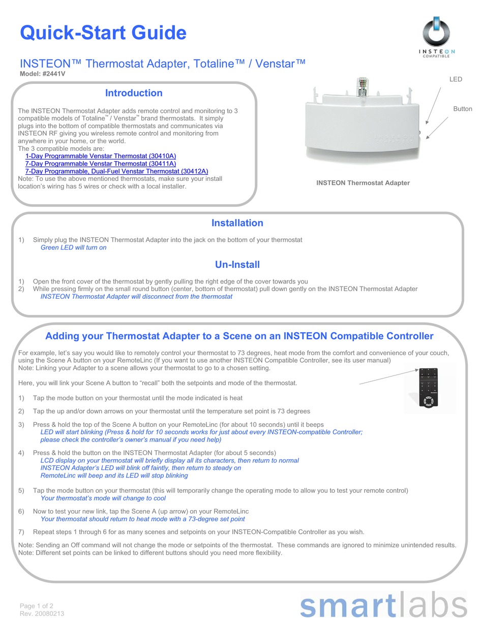 VENSTAR T1700 OWNER'S MANUAL Pdf Download ManualsLib