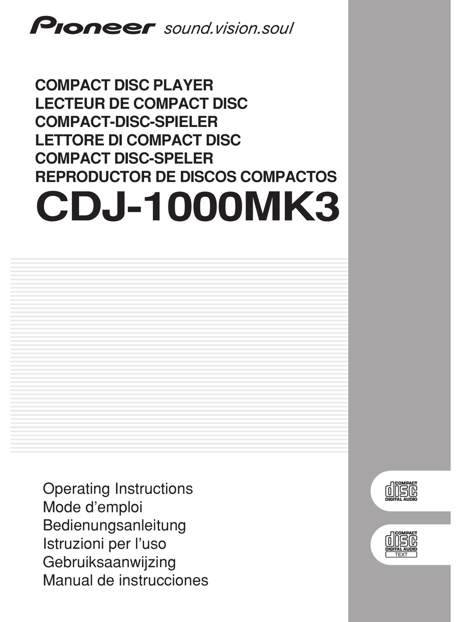 Pioneer Cdj 1000mk3 Operating Instructions Manual Pdf Download Manualslib Pioneer Cdj 1000mk3 Operating Instructions Manual Pdf Download Manualslib