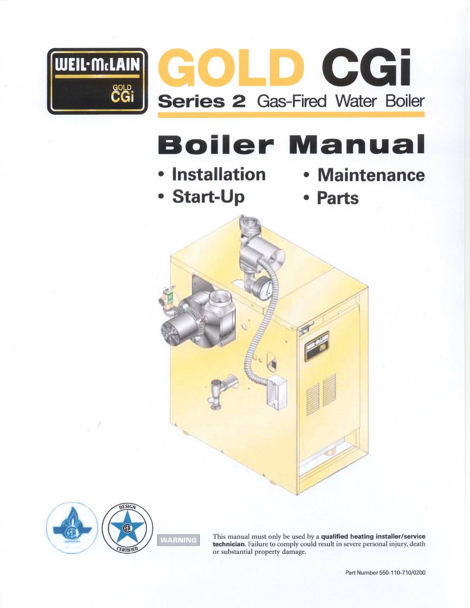 WEIL-MCLAIN GOLD CGI SERIES 2 USER MANUAL Pdf Download | ManualsLib