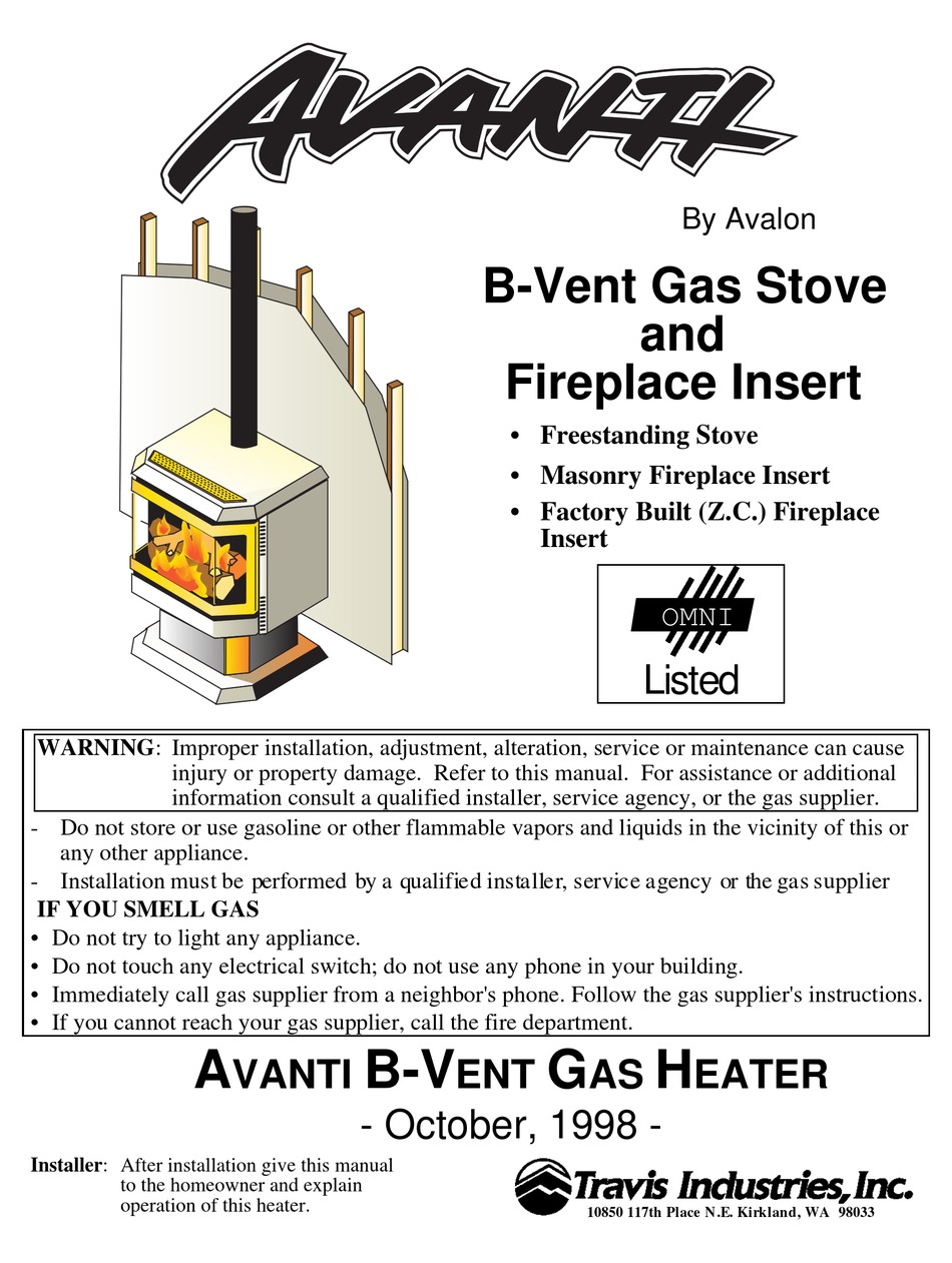 AVALON AVANTI B-VENT USER MANUAL Pdf Download | ManualsLib