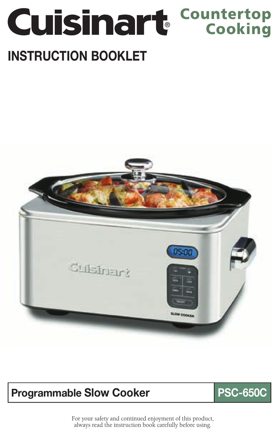 CUISINART PSC650C INSTRUCTION BOOKLET Pdf Download ManualsLib