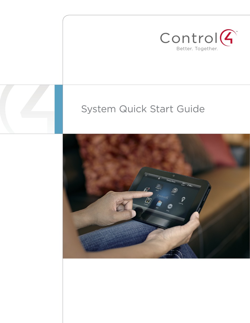 CONTROL 4 CONTROL4 SYSTEM QUICK START MANUAL Pdf Download | ManualsLib