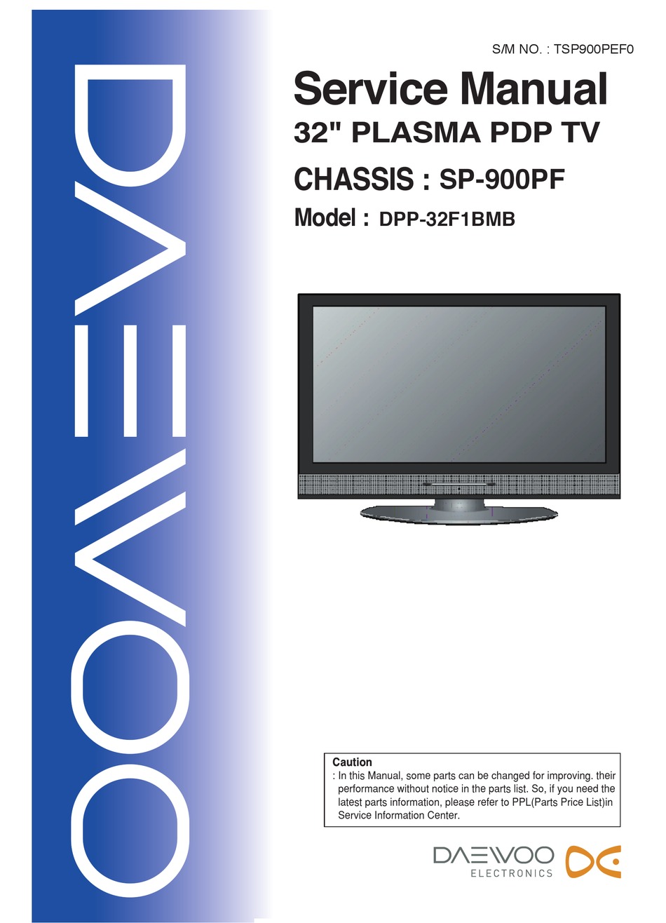 DAEWOO DPP-32F1BMB SERVICE MANUAL Pdf Download | ManualsLib