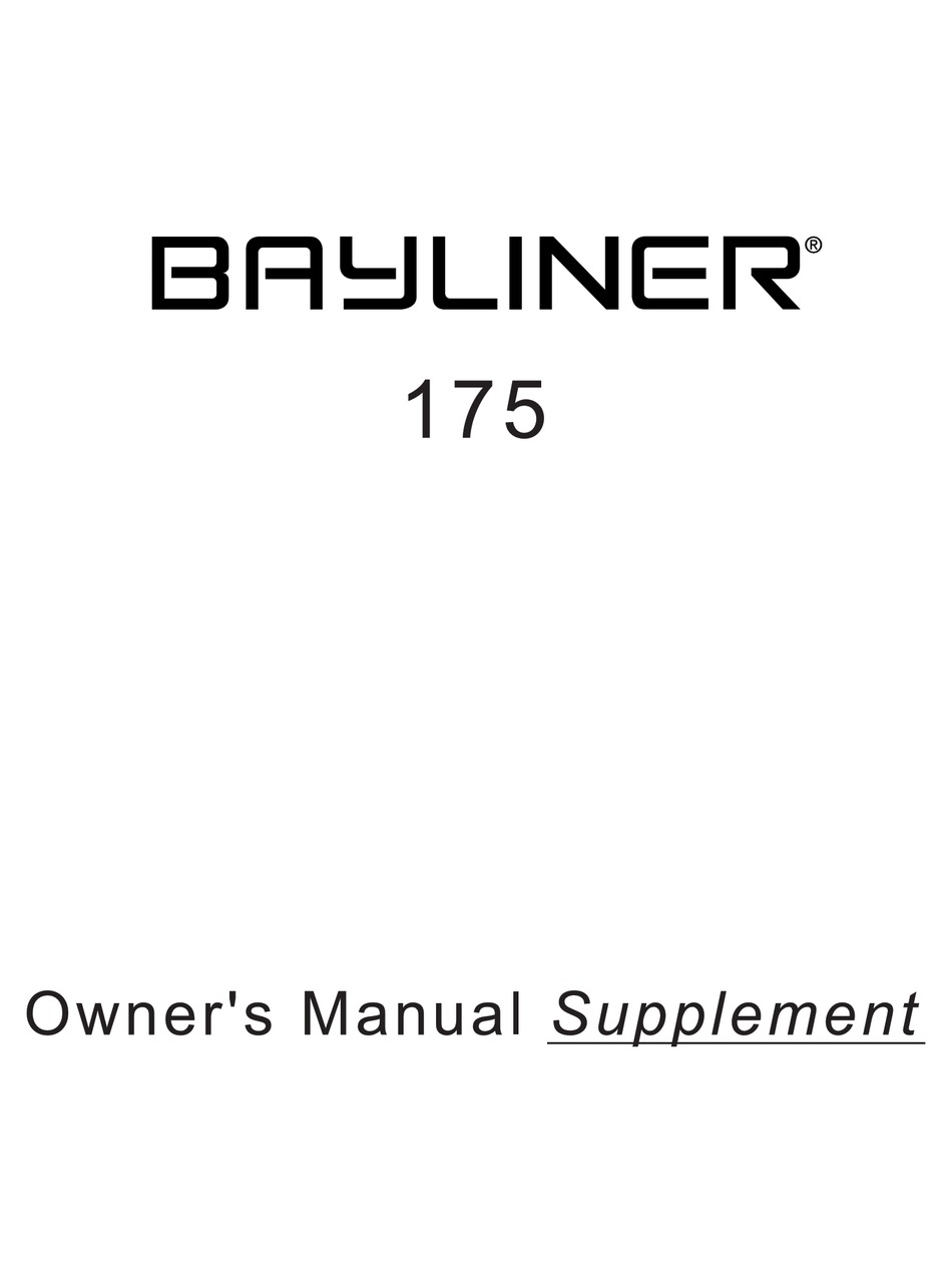 Bayliner 175 Owner S Manual Pdf