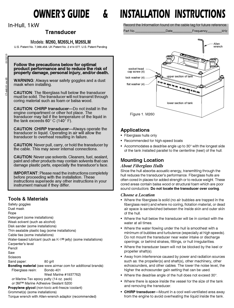 airmar transducer install