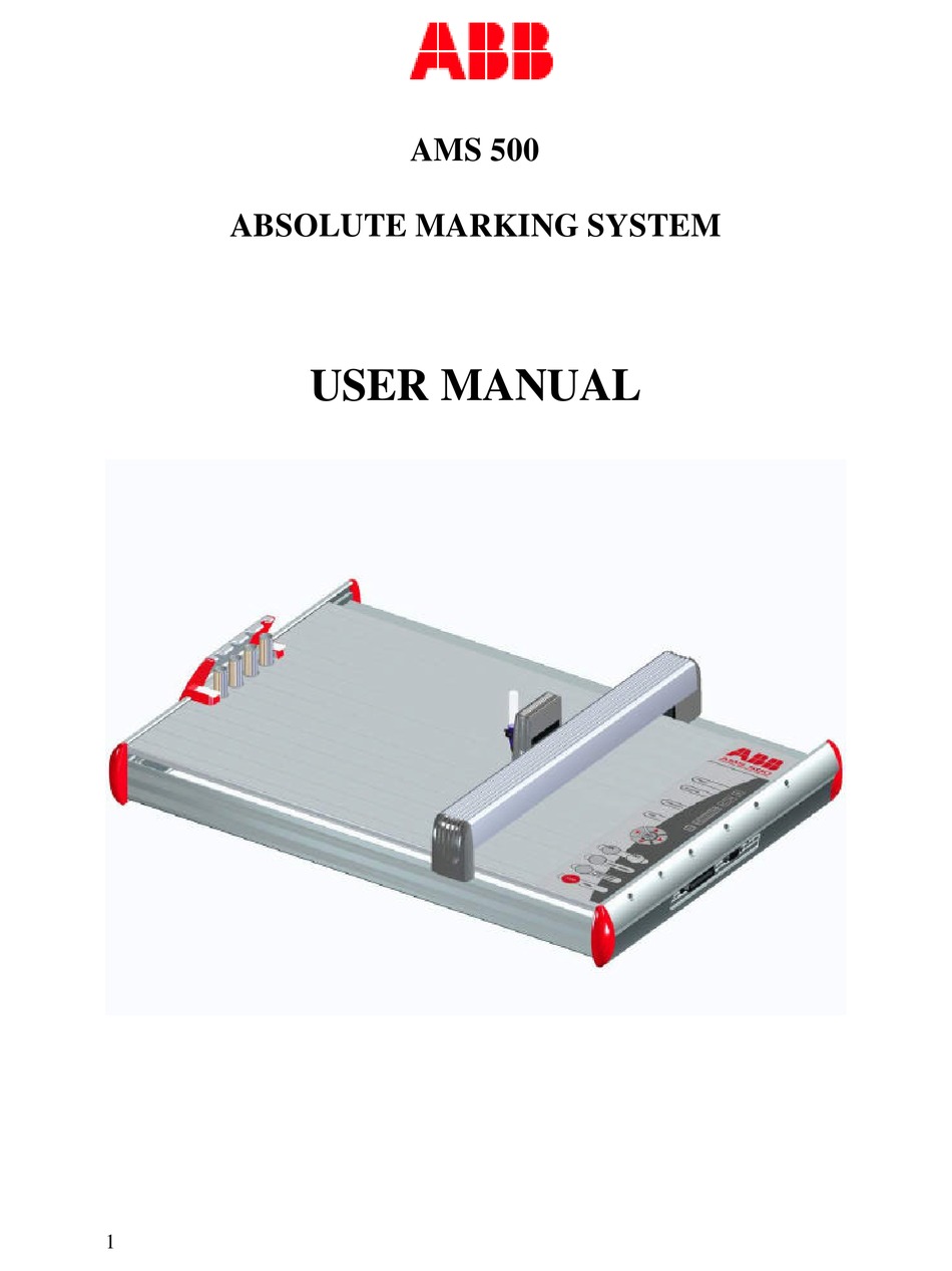 ABB AMS 500 USER MANUAL Pdf Download | ManualsLib