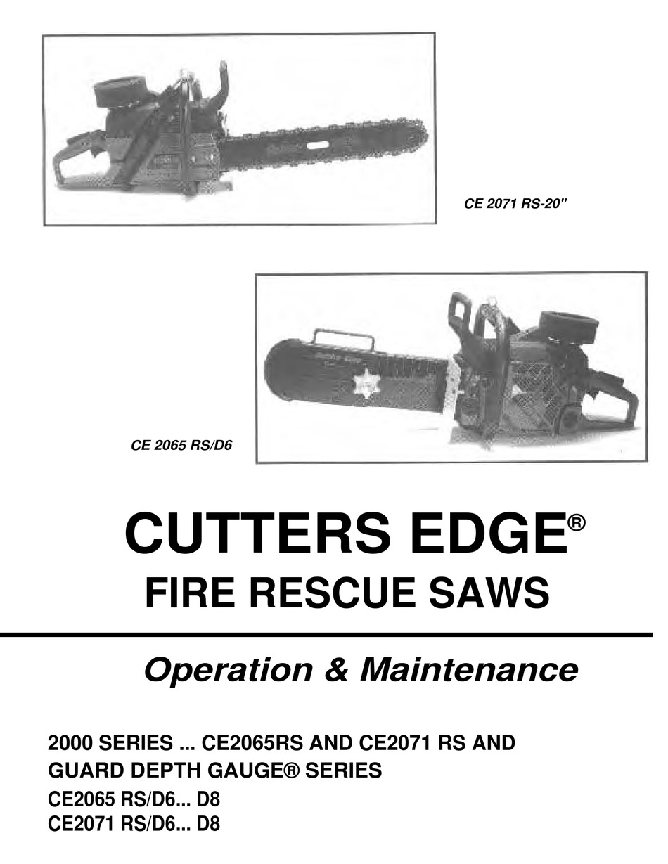 CUTTERS EDGE 2000 SERIES OPERATION & MAINTENANCE MANUAL Pdf Download