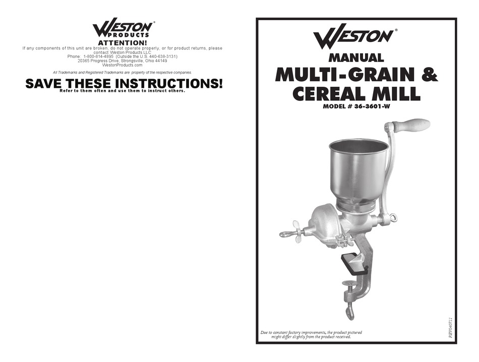 WESTON PRODUCTS 363601W MANUAL Pdf Download ManualsLib