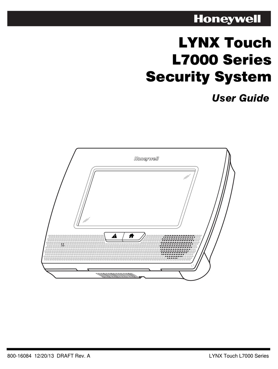 HONEYWELL LYNX TOUCH L7000 SERIES USER MANUAL Pdf Download | ManualsLib