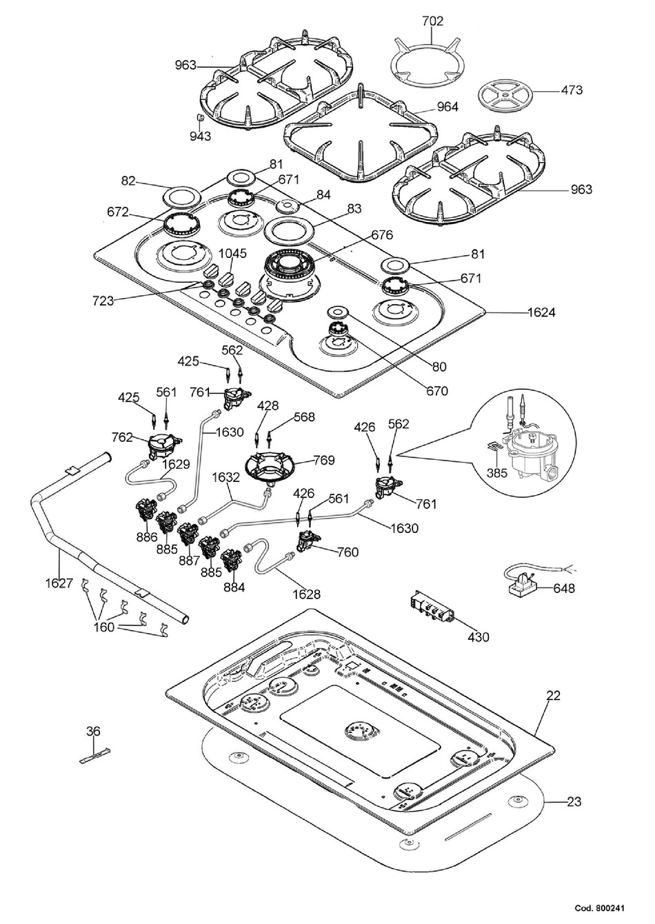 BERTAZZONI P34 5 00 X INSTALLATION, SERVICE AND USER INSTRUCTIONS