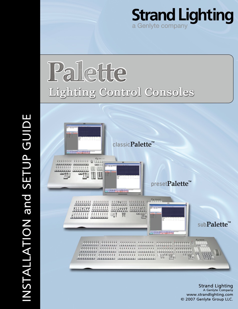 STRAND LIGHTING CLASSICPALETTE INSTALLATION & SETUP MANUAL Pdf Download