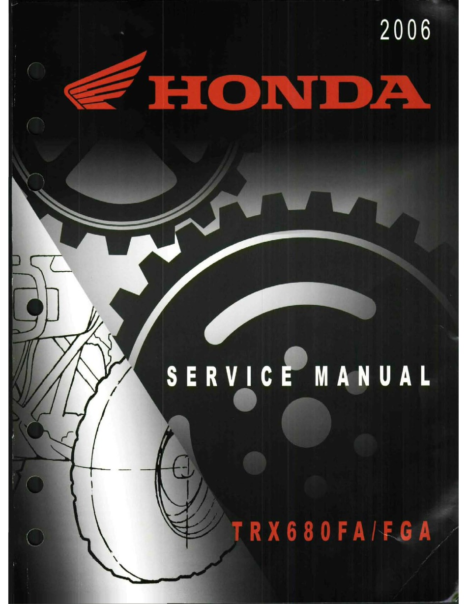 Honda Trx680fa Service Manual Pdf