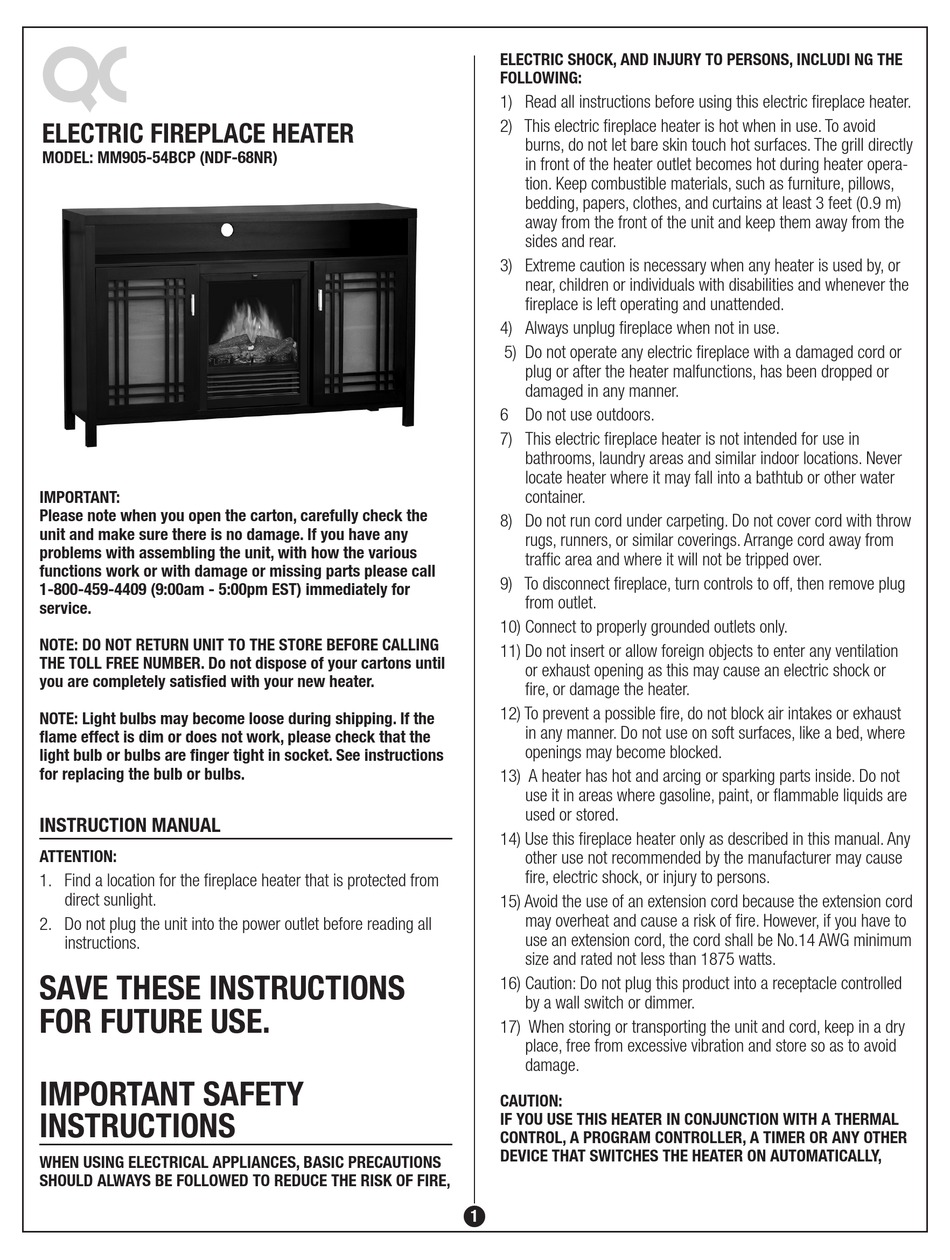 QUALITY CRAFT MM90554BCP INSTRUCTION MANUAL Pdf Download ManualsLib