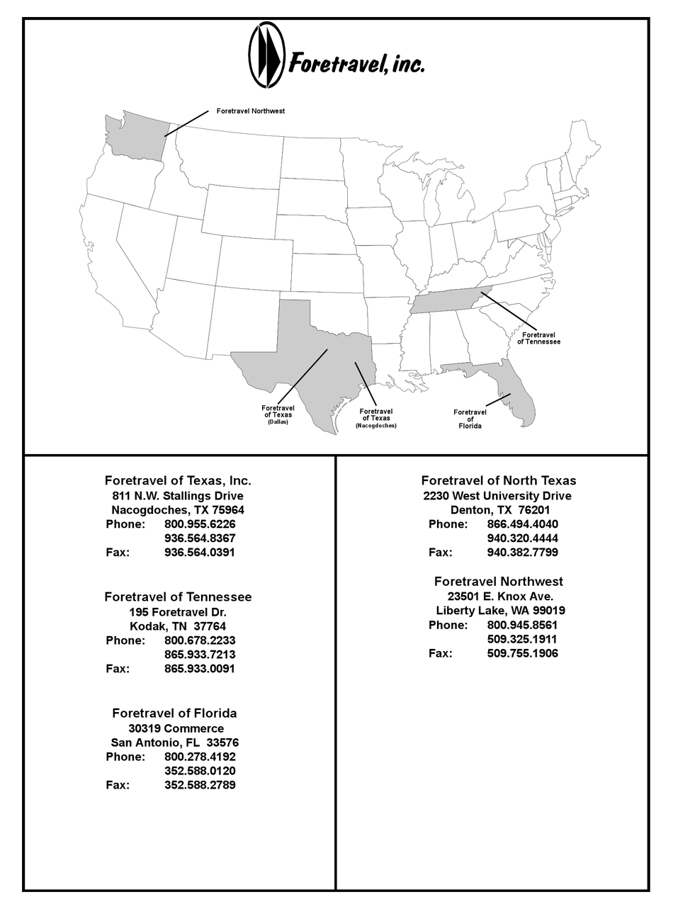 FORETRAVEL U270 OWNER'S MANUAL Pdf Download ManualsLib