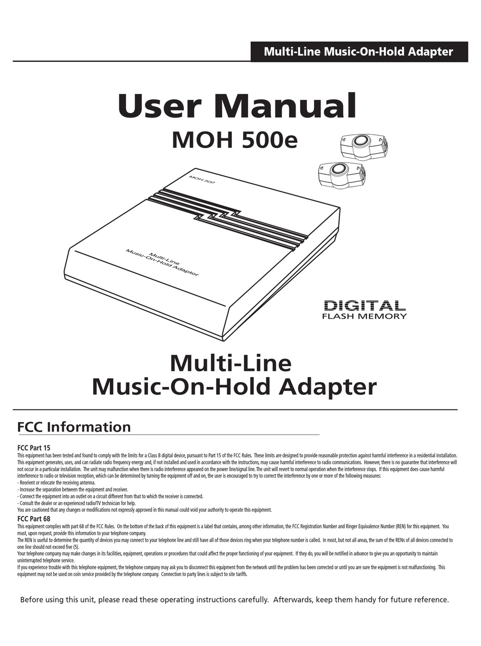 INTELLITOUCH MOH 500E USER MANUAL Pdf Download ManualsLib