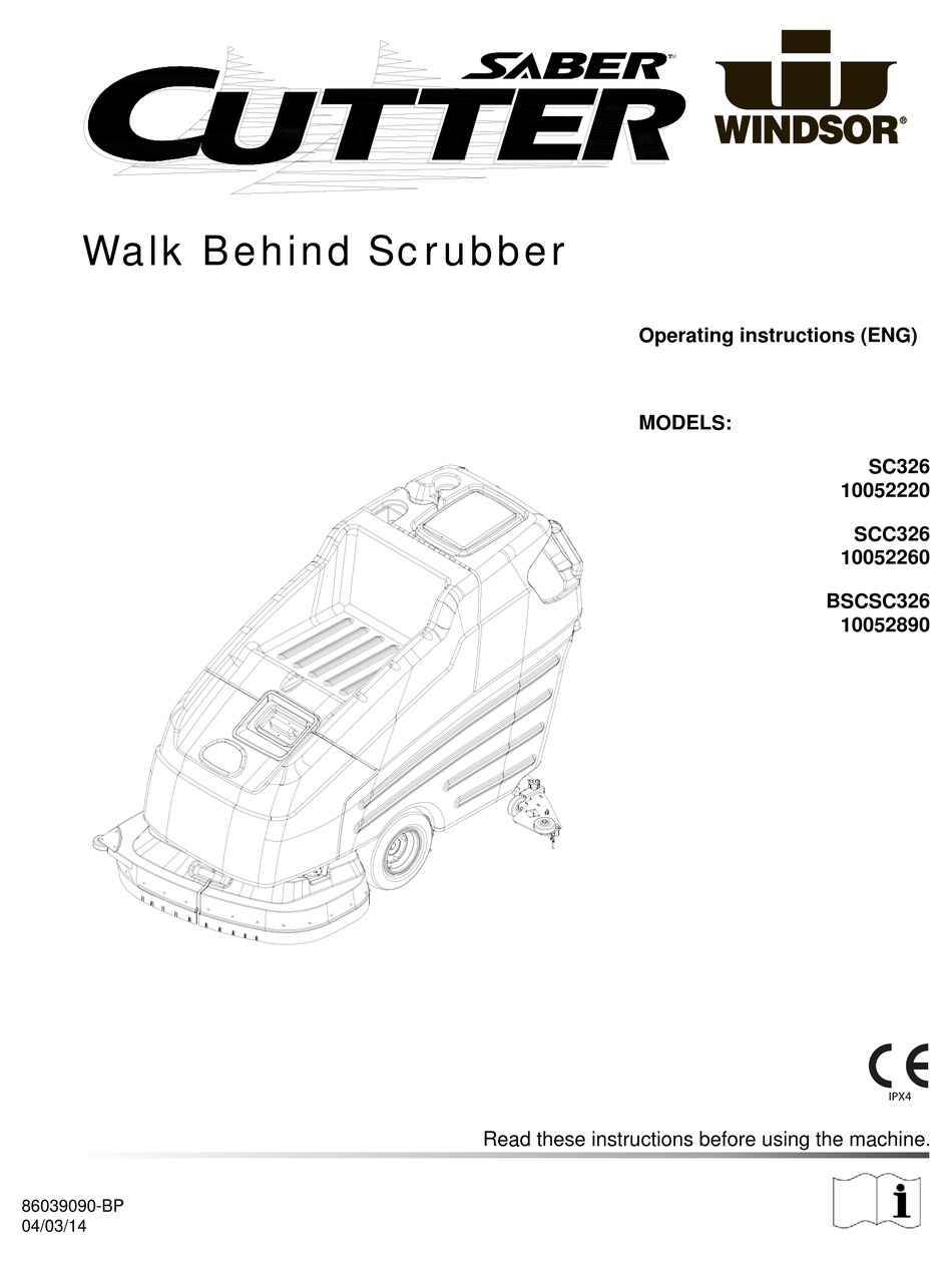 WINDSOR SABER CUTTER SC326 OPERATING INSTRUCTIONS MANUAL Pdf Download