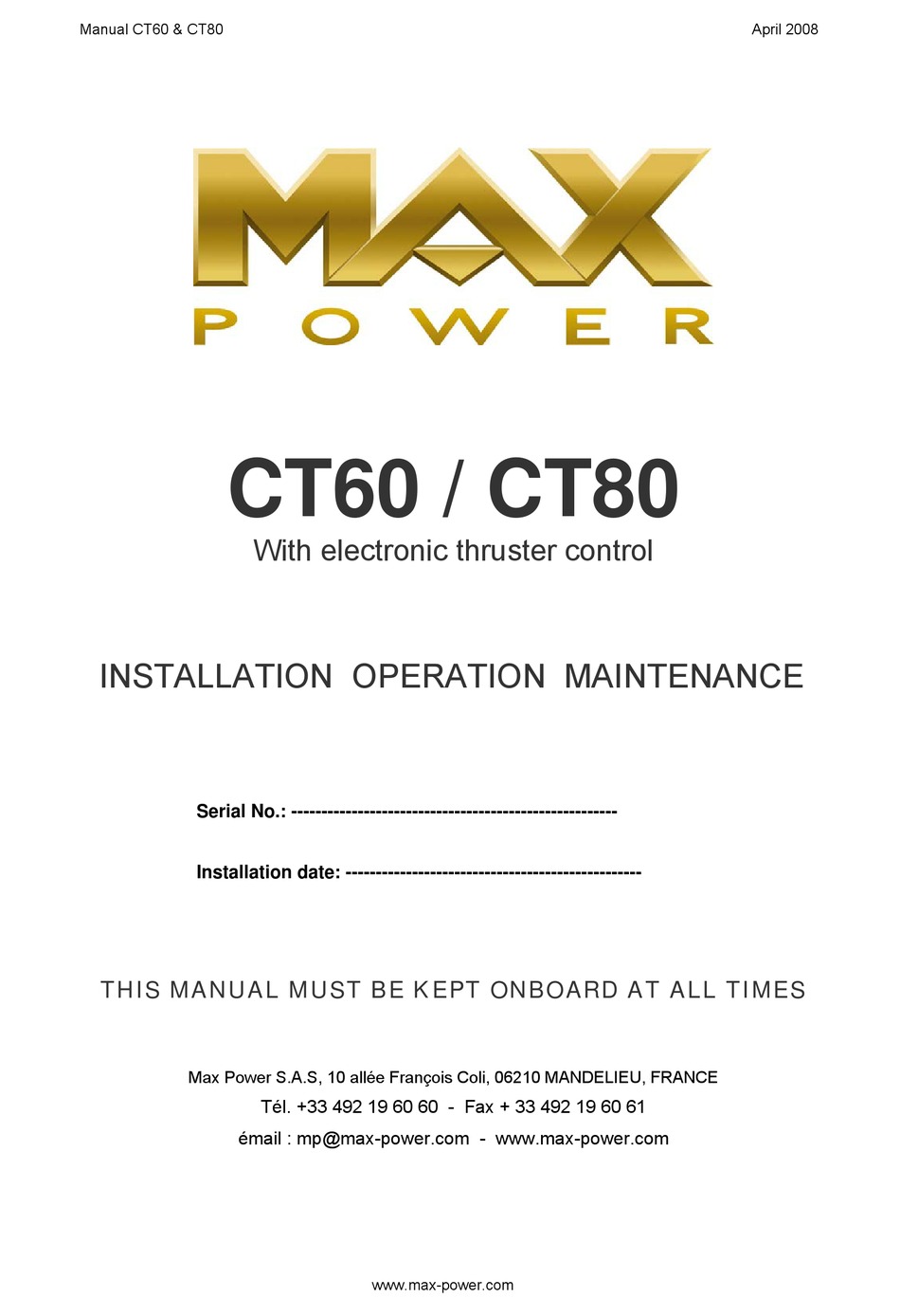 Maxpower Ct60 Installation Maintenance Instructions Manual Pdf Download Manualslib Maxpower Ct60 Installation Maintenance Instructions Manual Pdf Download Manualslib