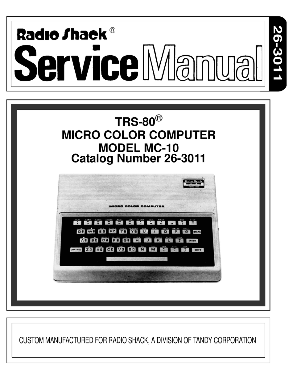 RADIO SHACK TRS80 SERVICE MANUAL Pdf Download ManualsLib