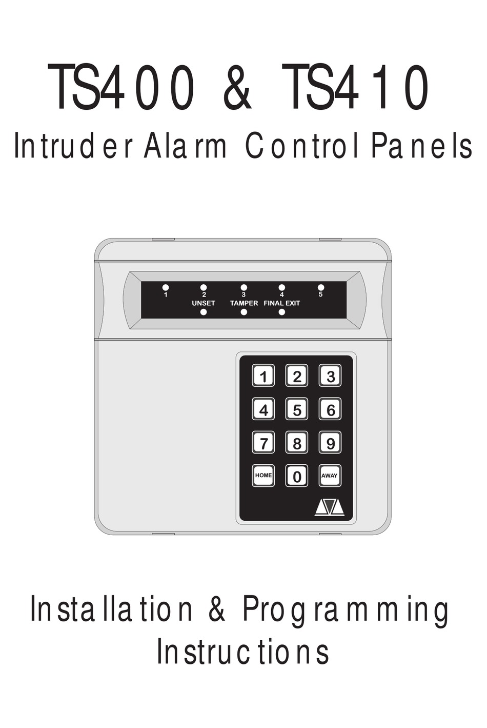 MENVIER SECURITY TS400 INSTALLATION & PROGRAMMING INSTRUCTIONS Pdf