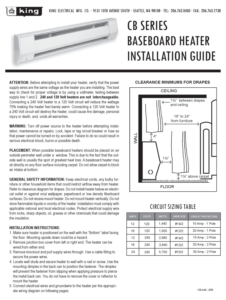 KING CB SERIES INSTALLATION MANUAL Pdf Download ManualsLib