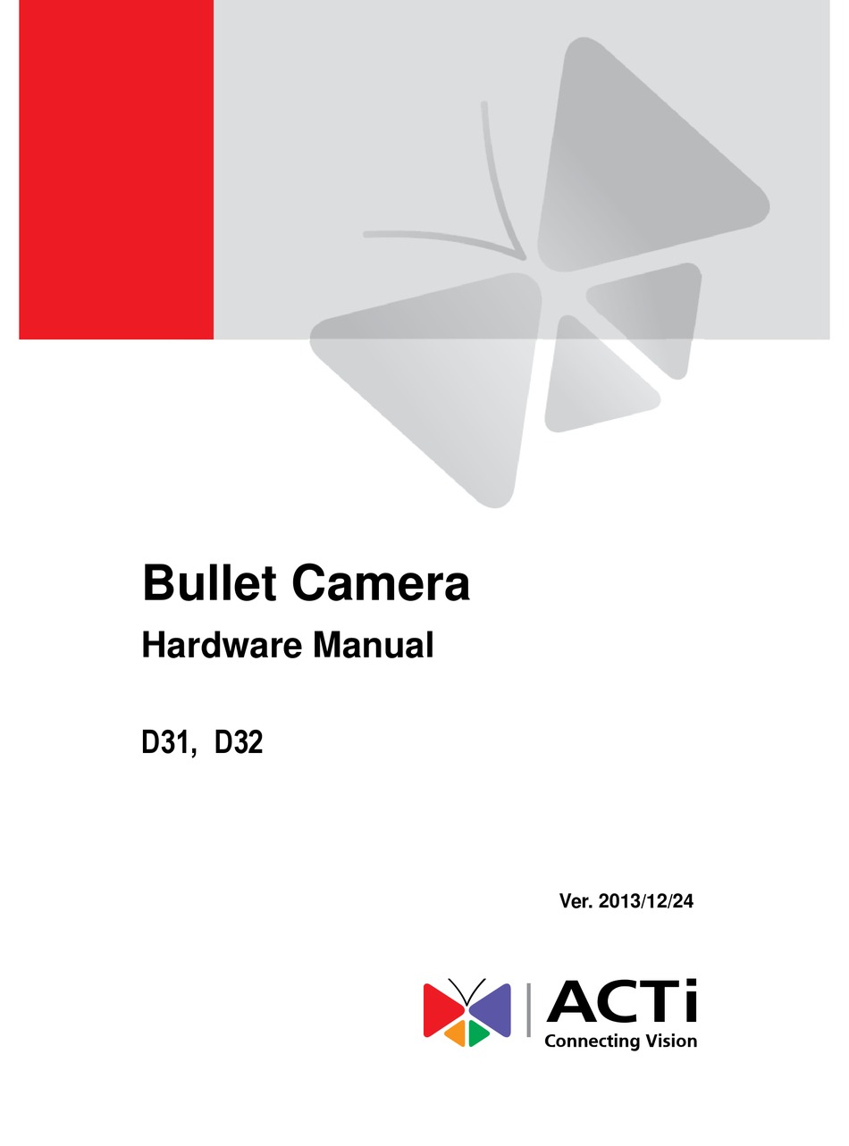 Acti D31 Hardware Manual Pdf Download Manualslib