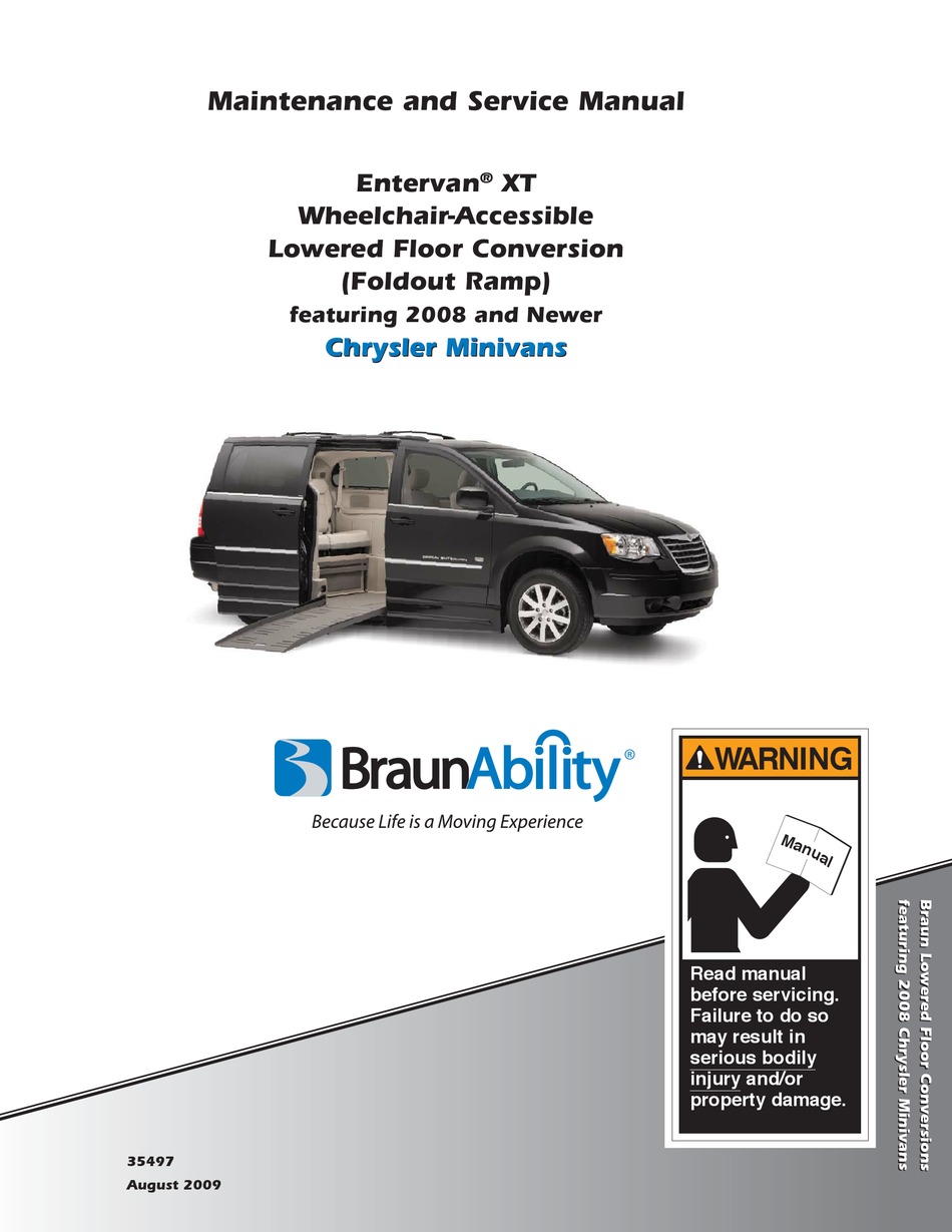 BraunAbility Dodge Chrysler Power Infloor Ramp Wheelchair Van - Drive Master