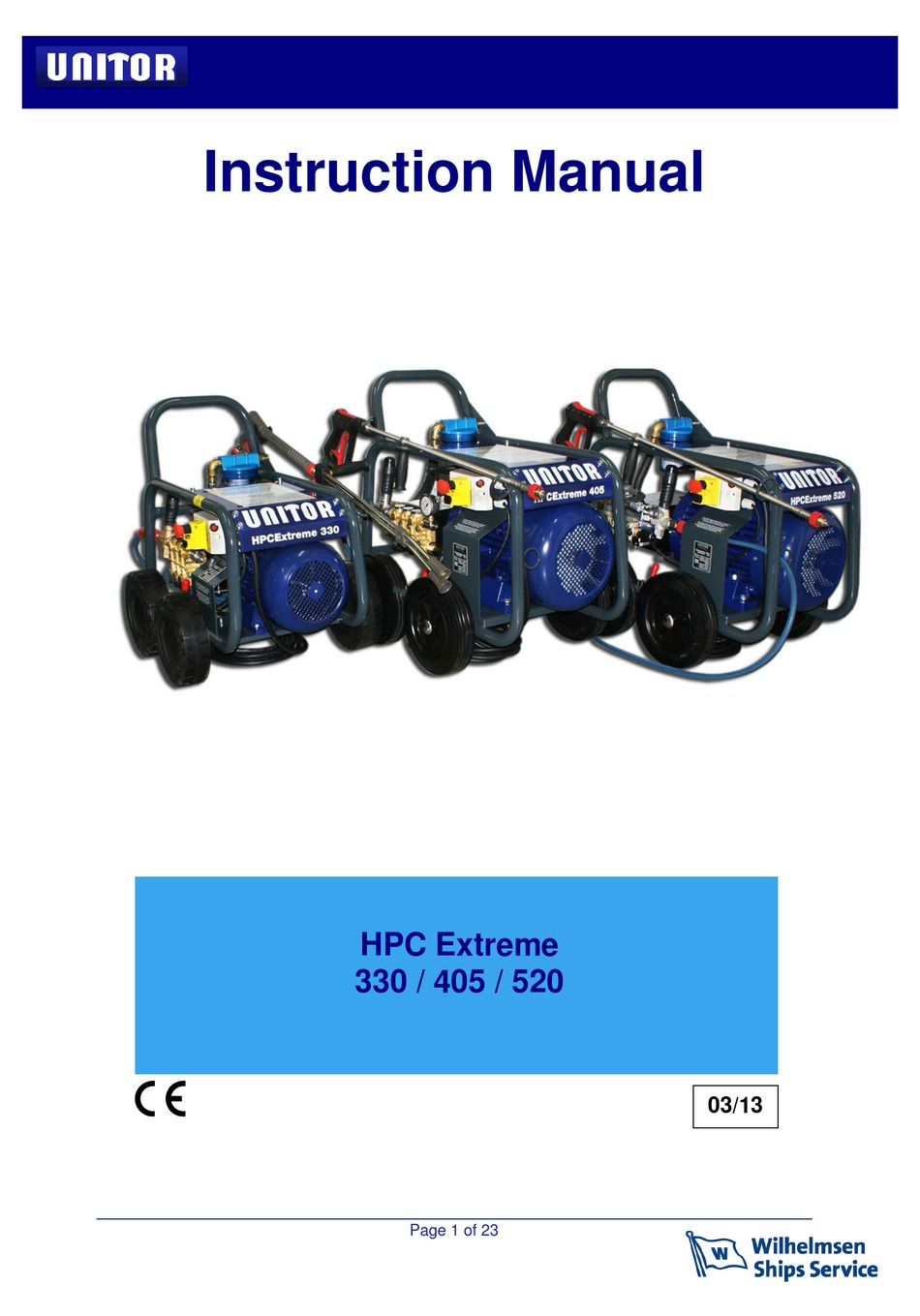 UNITOR HPC EXTREME 330 USER MANUAL Pdf Download ManualsLib