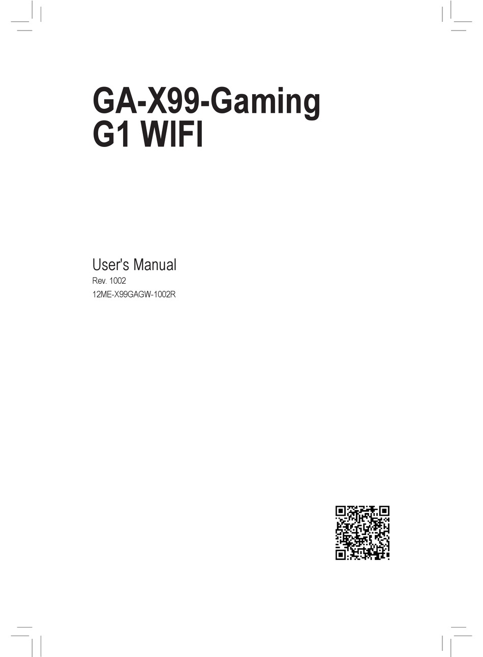 GIGABYTE GAX99GAMING G1 WIFI USER MANUAL Pdf Download ManualsLib