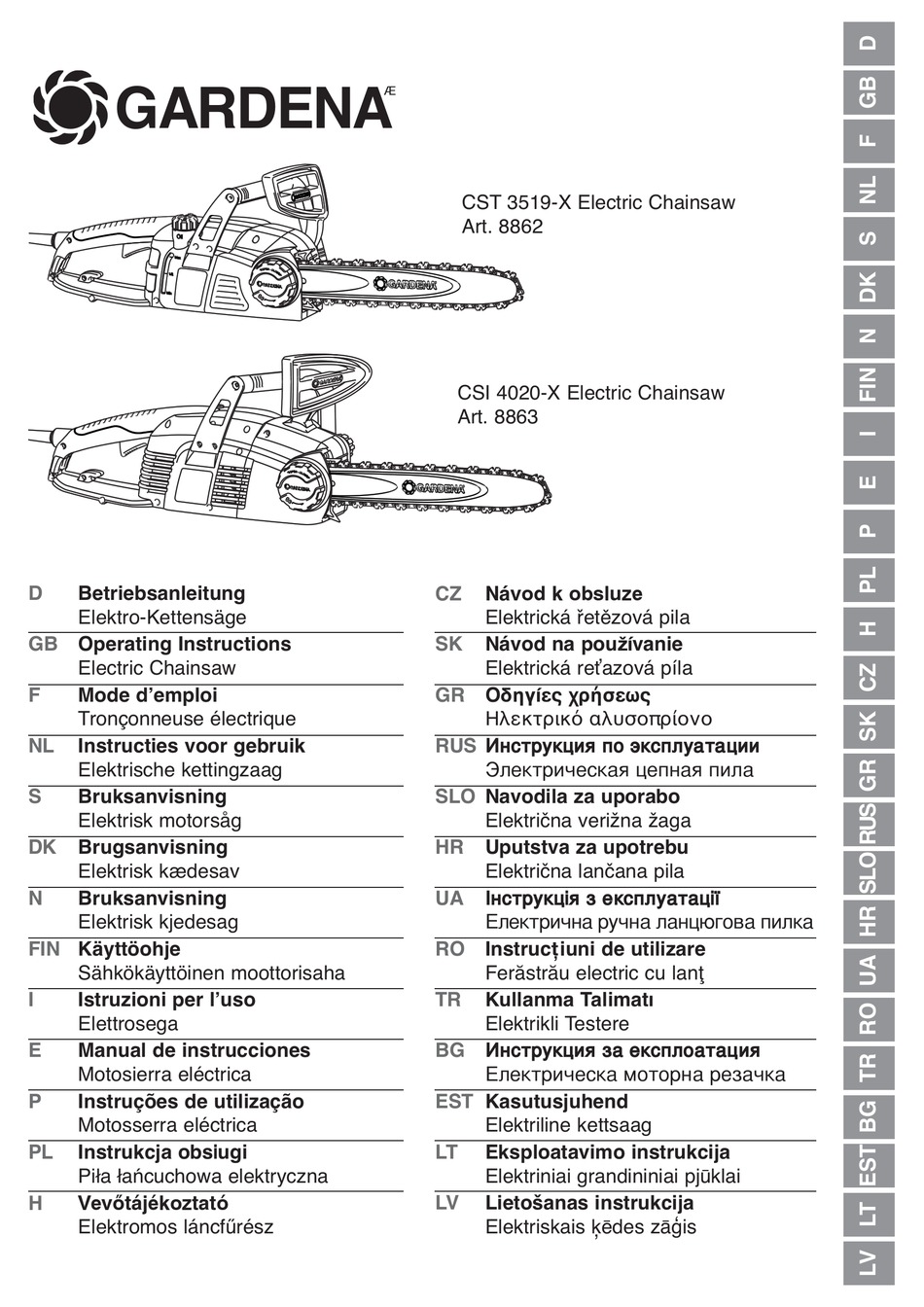 GARDENA CST 3519 X NAVOD K OBSLUZE Pdf Download ManualsLib